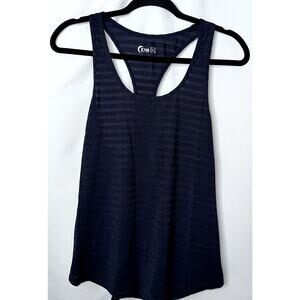 Zyia Active Womens Sz XL Navy Cubana Racerback Sleeveless Yoga Workout Tank Top